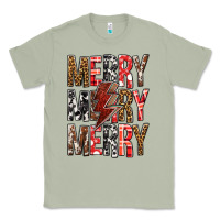 Matcha Merry Merry Merry Christmas Lightning Bolt Classic Tee - BundleAndBundleShop