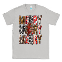 Moon Dust Merry Merry Merry Christmas Lightning Bolt Classic Tee - BundleAndBundleShop