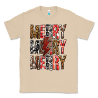Mushroom Merry Merry Merry Christmas Lightning Bolt Classic Tee - BundleAndBundleShop