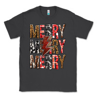 Smoke Merry Merry Merry Christmas Lightning Bolt Classic Tee - BundleAndBundleShop