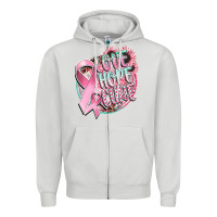 Dove Grey love hope cure Zipper Hoodie - CowGirlArtShop
