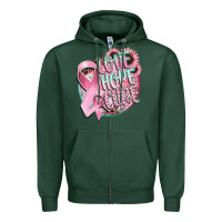 Sports Green love hope cure Zipper Hoodie - CowGirlArtShop