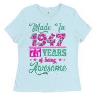 Baby Blue made in 1947, 75 years of being awesome kopya Ladies Tee - Jasminsmagicworld