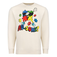 Sandshell Au-some! Autism puzzle dabbing Premium Sweatshirt - FaDigitalArtStudio