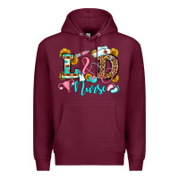 Burgundy labor and delivery nurse Premium Hoodie - OliviaCreatesArt