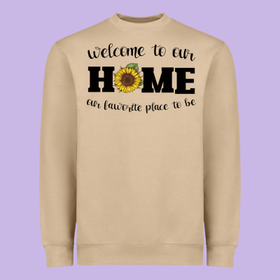 Welcome To Our Home Sunflower Heavyweight Sweatshirt Designed By Bettercallsaul