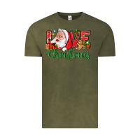 Vintage Olive Love Christmas With Santa Vintage Tee - BundleAndBundleShop
