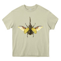 Mossy Hercules Beetle With Wings Heavy Core Tee - LillyAllenDesigns