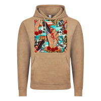 Vintage Coffee hairdresser hand scissors and roses with serape leopard and cowhide se Vintage Hoodie - BundleAndBundleShop
