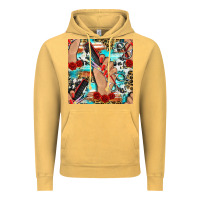 Vintage Mustard hairdresser hand scissors and roses with serape leopard and cowhide se Vintage Hoodie - BundleAndBundleShop