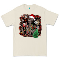 Bone Skeleton with coffee cup Christmas Premium Tee - NancyCooperArtShop