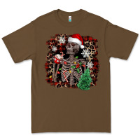 Cacao Skeleton with coffee cup Christmas Premium Tee - NancyCooperArtShop