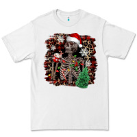 White Skeleton with coffee cup Christmas Premium Tee - NancyCooperArtShop