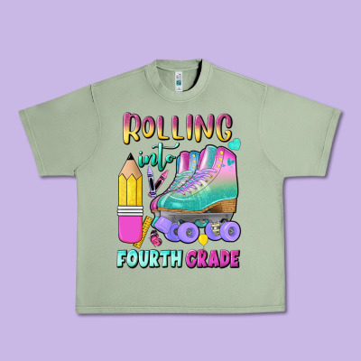 Rolling Into Fourth Grade Urban Heavy Tee Designed By Bundleandbundleshop