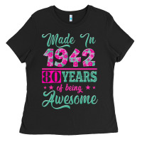 Made In 1942, 80 Years Of Being Awesome Kopya Ladies Tee | Teevron