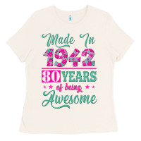 Bone made in 1942, 80 years of being awesome kopya Ladies Tee - Jasminsmagicworld