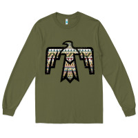 Army Green Western Green Aztec Thunderbird Long Sleeve Tee - Bettercallsaul