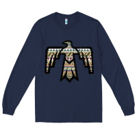 Navy Western Green Aztec Thunderbird Long Sleeve Tee - Bettercallsaul