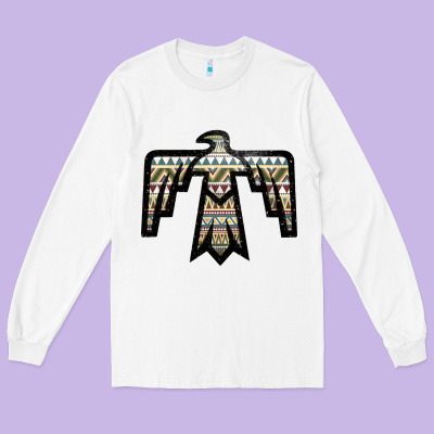 Western Green Aztec Thunderbird Long Sleeve Tee Designed By Bettercallsaul