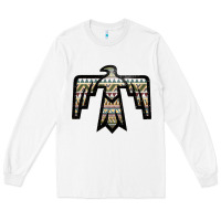 White Western Green Aztec Thunderbird Long Sleeve Tee - Bettercallsaul