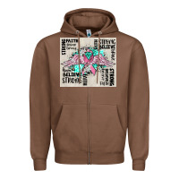 Chestnut cancer ribbon with angel wings Zipper Hoodie - CowGirlArtShop