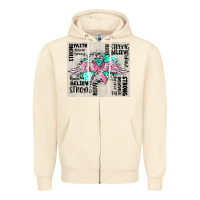 Sandshell cancer ribbon with angel wings Zipper Hoodie - CowGirlArtShop