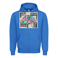 True Royal cancer ribbon with angel wings Zipper Hoodie - CowGirlArtShop