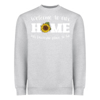 Heather Grey welcome to our Home Sunflower Heavyweight Sweatshirt - Bettercallsaul