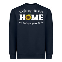 Navy welcome to our Home Sunflower Heavyweight Sweatshirt - Bettercallsaul