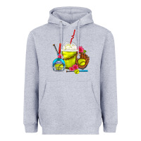 Heather Grey Softball Frappe Coffee Heavyweight Hoodie - FaDigitalArtStudio