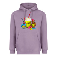 Lavender Softball Frappe Coffee Heavyweight Hoodie - FaDigitalArtStudio