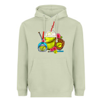 Matcha Softball Frappe Coffee Heavyweight Hoodie - FaDigitalArtStudio