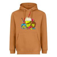 Meerkat Softball Frappe Coffee Heavyweight Hoodie - FaDigitalArtStudio