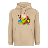 Mushroom Softball Frappe Coffee Heavyweight Hoodie - FaDigitalArtStudio