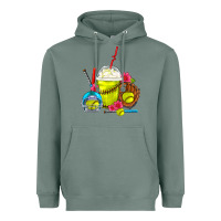 Sage Softball Frappe Coffee Heavyweight Hoodie - FaDigitalArtStudio