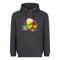Smoke Softball Frappe Coffee Heavyweight Hoodie - FaDigitalArtStudio