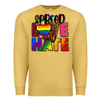 Antique Gold spread love not hate Premium Sweatshirt - FaDigitalArtStudio