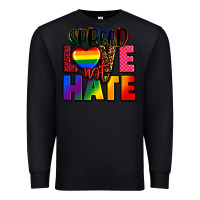 Black spread love not hate Premium Sweatshirt - FaDigitalArtStudio
