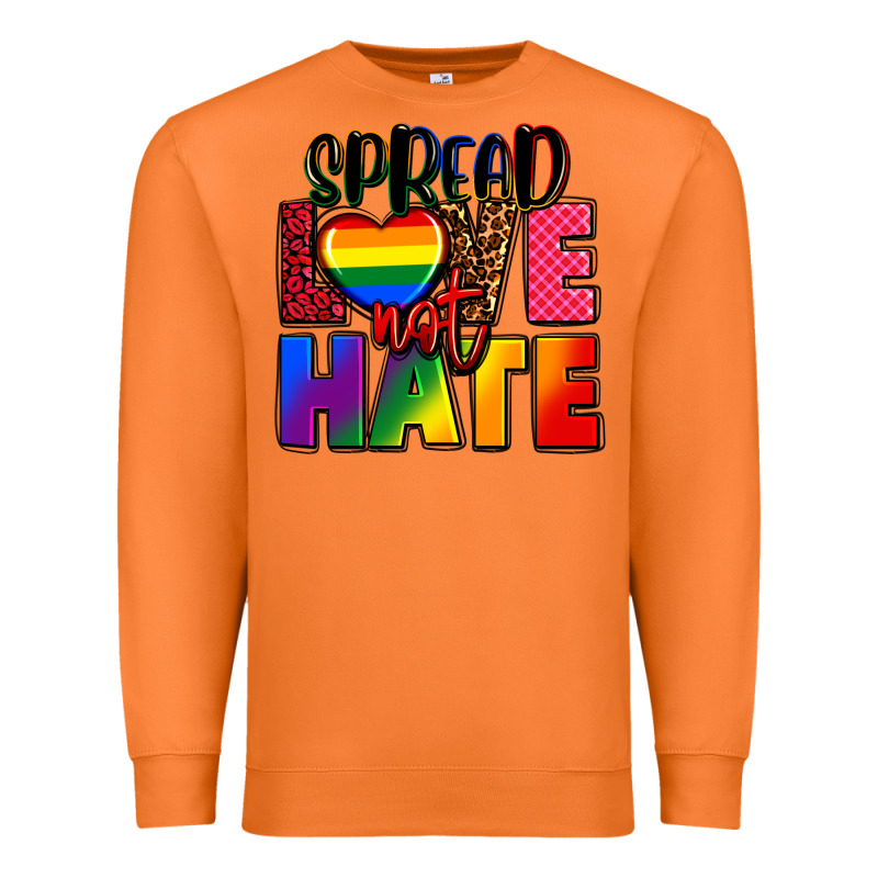 Spread Love Not Hate Premium Sweatshirt by FaDigitalArtStudio | Teevron