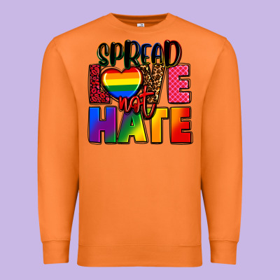 Spread Love Not Hate Premium Sweatshirt Designed By Fadigitalartstudio