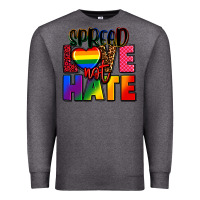 Charcoal Heather spread love not hate Premium Sweatshirt - FaDigitalArtStudio