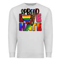 Dove Grey spread love not hate Premium Sweatshirt - FaDigitalArtStudio