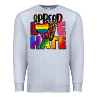 Heather Grey spread love not hate Premium Sweatshirt - FaDigitalArtStudio