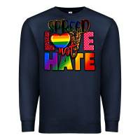 Navy spread love not hate Premium Sweatshirt - FaDigitalArtStudio
