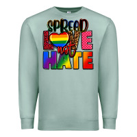 Seafoam spread love not hate Premium Sweatshirt - FaDigitalArtStudio