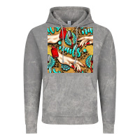 Cloud Rock hand and nail polish with turquoise gemstone and leopard seamless patt Vintage Hoodie - BundleAndBundleShop