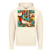 Vintage Artic hand and nail polish with turquoise gemstone and leopard seamless patt Vintage Hoodie - BundleAndBundleShop
