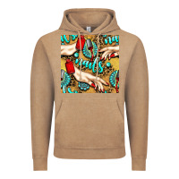 Vintage Coffee hand and nail polish with turquoise gemstone and leopard seamless patt Vintage Hoodie - BundleAndBundleShop
