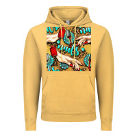 Vintage Mustard hand and nail polish with turquoise gemstone and leopard seamless patt Vintage Hoodie - BundleAndBundleShop