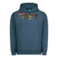 Pigment Midnight Navy Believe Christmas Urban Hoodie - CowhideDigitalArt